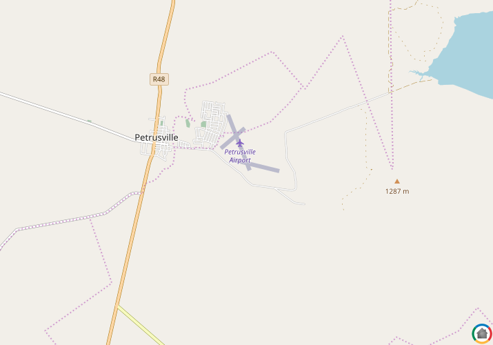 Map location of Petrusville